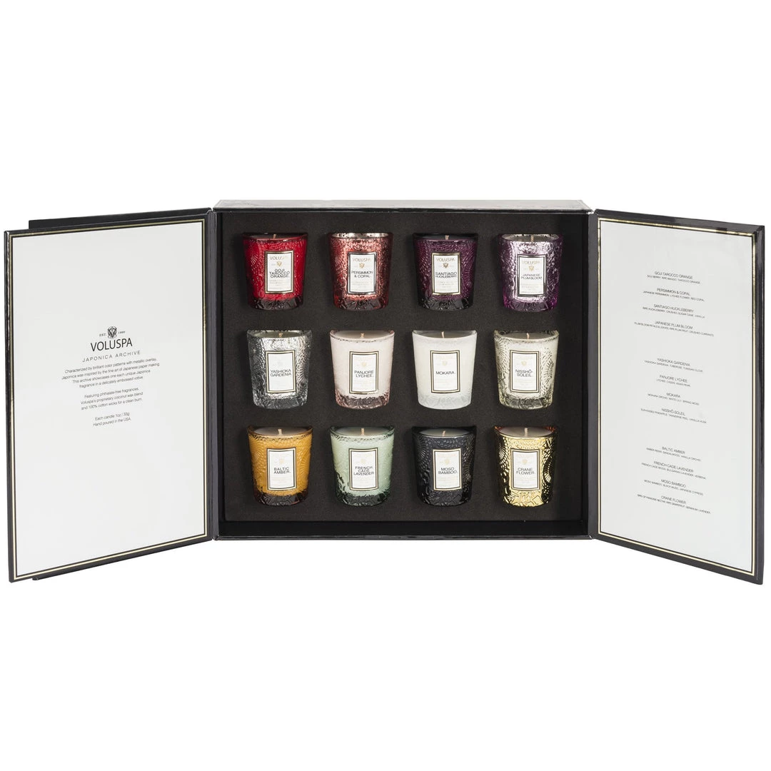 Voluspa Assorted - Japonica Archive 12 Votive Gift Set Fragrances 2 Voluspa Assorted - Japonica Archive 12 Votive Gift Set Fragrances