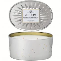 Voluspa Branche Vermeil - 2 Wick Oval Tin Candle