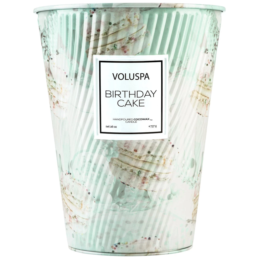 Voluspa Birthday Cake - 2 Wick Tin Table Candle Fragrances 1 Voluspa Birthday Cake - 2 Wick Tin Table Candle Fragrances