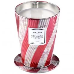 Voluspa Crushed Candy Cane - Limited Edition 2 Wick Tin Table Candle Fragrances