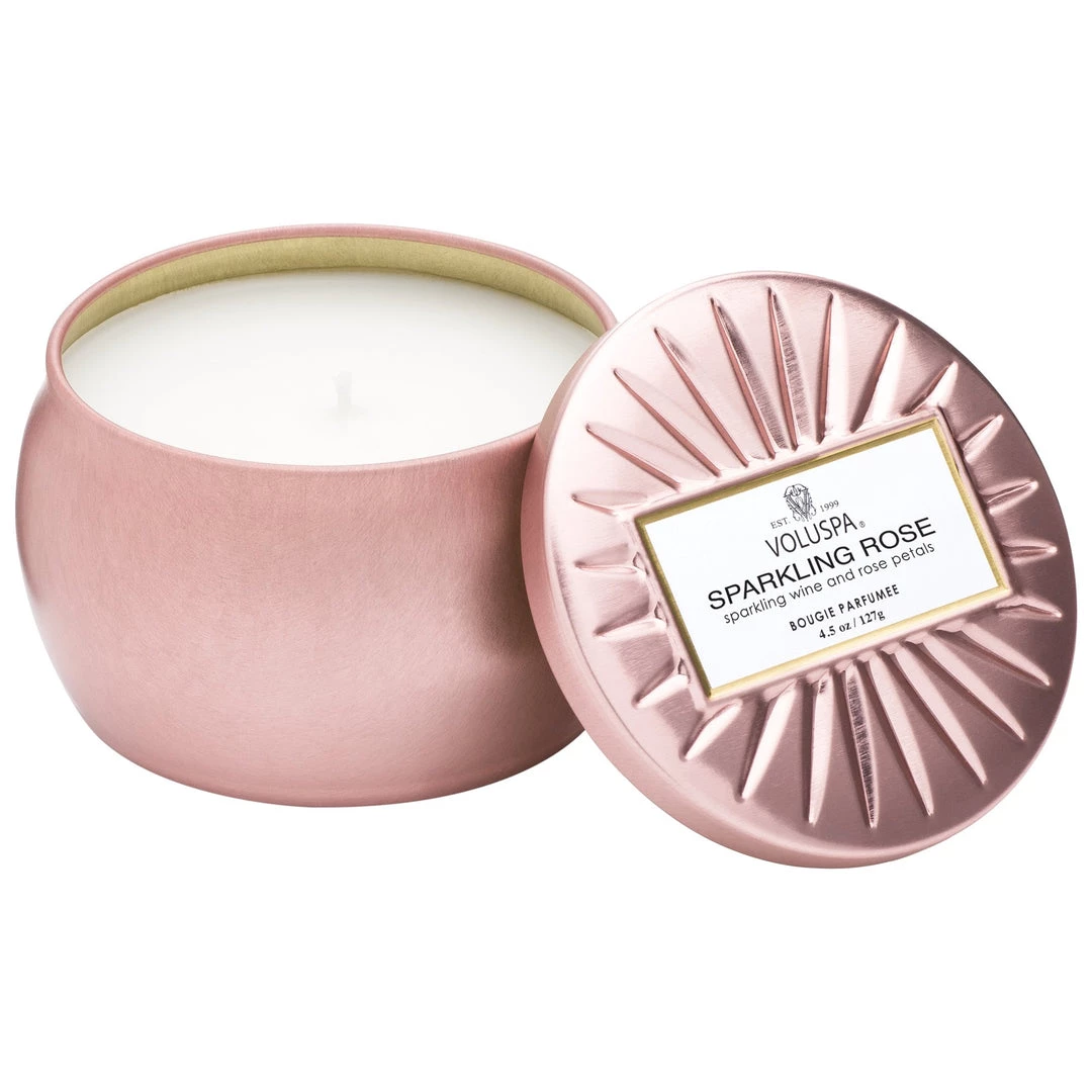 Voluspa Sparkling Rose - Mini Tin Candle 1 Voluspa Sparkling Rose - Mini Tin Candle