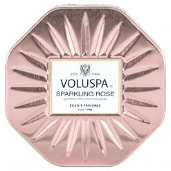 Voluspa Sparkling Rose - 3 Wick Octagon Tin Candle