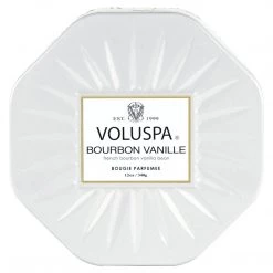 Voluspa Fragrances Bourbon Vanille - 3 Wick Octagon Tin Candle