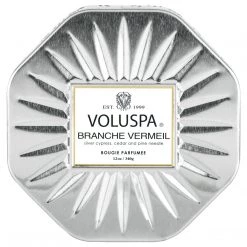 Voluspa Branche Vermeil - 3 Wick Octagon Tin Candle Fragrances