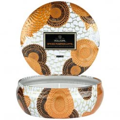 Voluspa Fragrances Spiced Pumpkin Latte - Seasonal 3 Wick Tin Candle