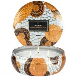 Voluspa Fragrances Spiced Pumpkin Latte - Seasonal 3 Wick Tin Candle