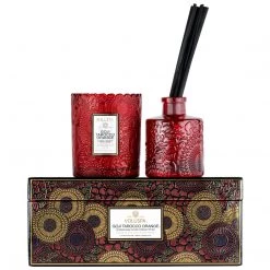 Voluspa Fragrances Goji Tarocco Orange - Candle & Diffuser Gift Set