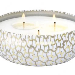 Voluspa Suede Blanc - 3 Wick Tin Candle