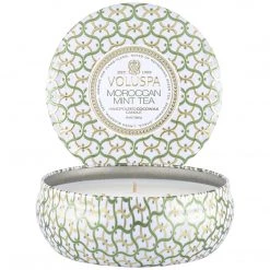 Voluspa Moroccan Mint Tea - 3 Wick Tin Candle
