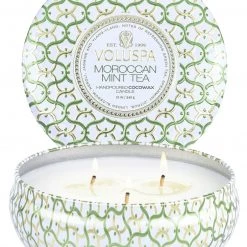 Voluspa Moroccan Mint Tea - 3 Wick Tin Candle