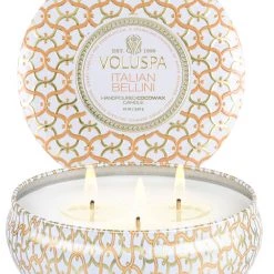 Voluspa Italian Bellini - 3 Wick Tin Candle Fragrances