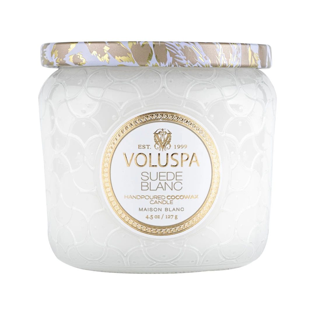 Voluspa Suede Blanc - Petite Jar Candle 1 Voluspa Suede Blanc - Petite Jar Candle
