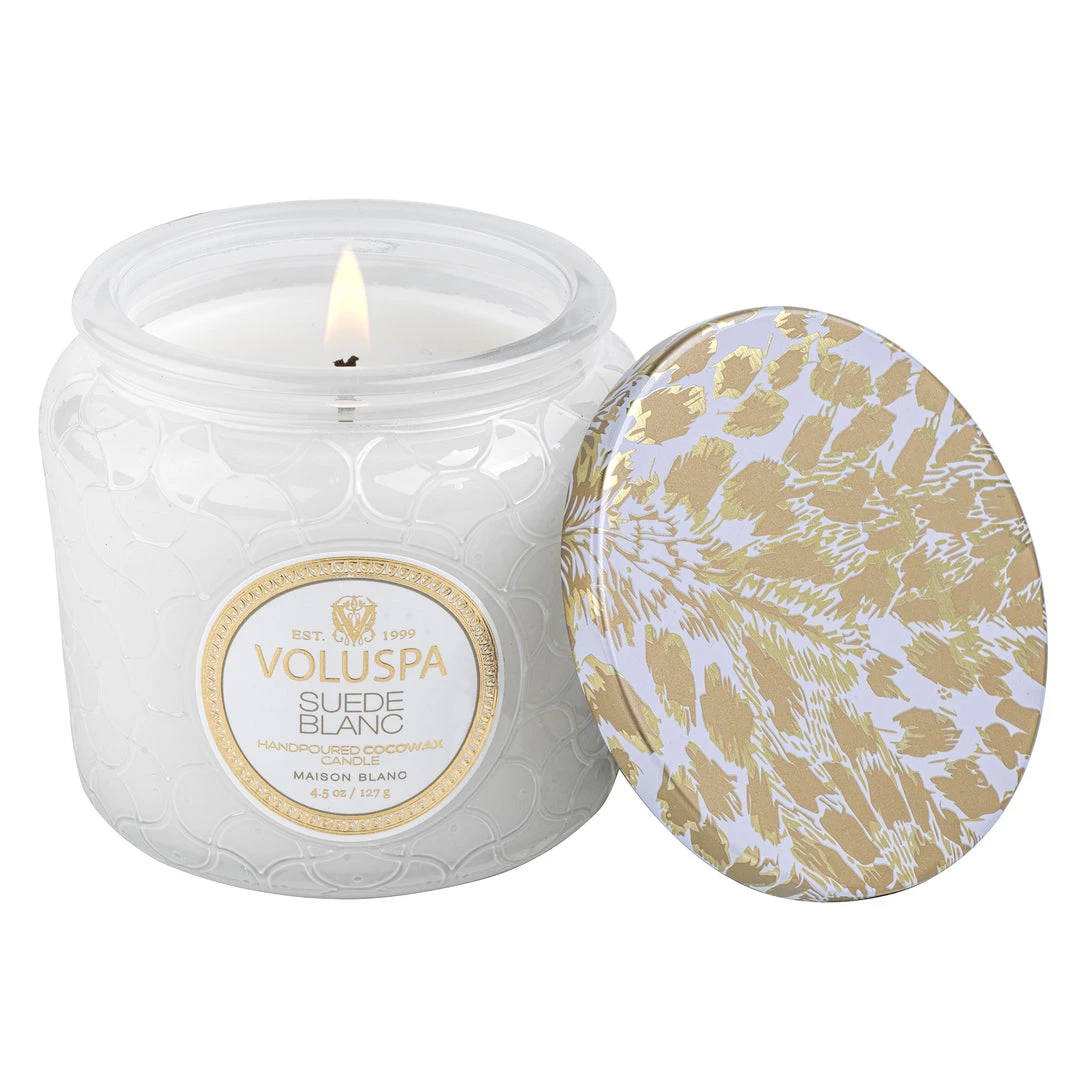 Voluspa Suede Blanc - Petite Jar Candle 2 Voluspa Suede Blanc - Petite Jar Candle