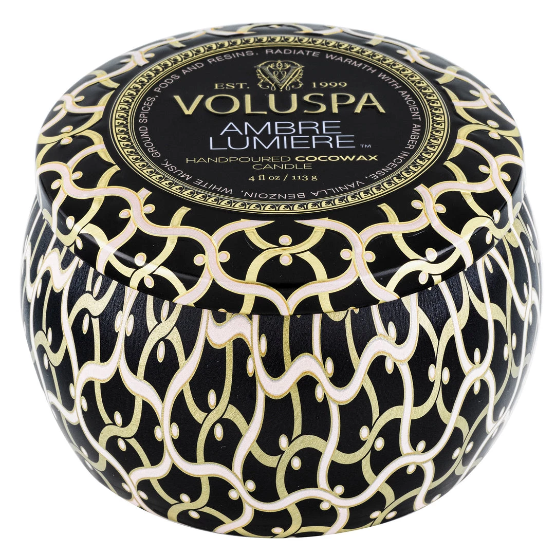 Voluspa Ambre Lumiere - Mini Tin Candle Fragrances 4 Voluspa Ambre Lumiere - Mini Tin Candle Fragrances