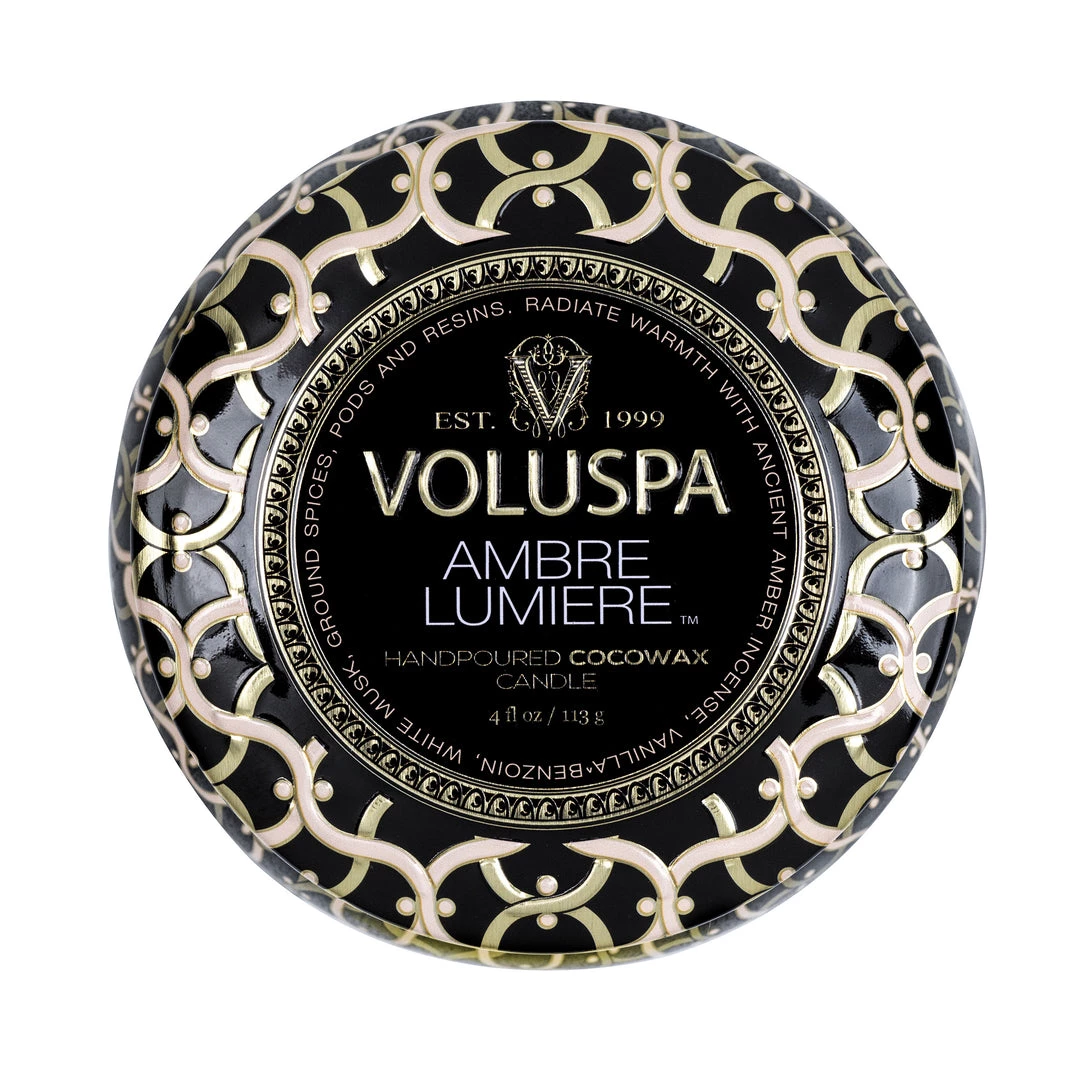 Voluspa Ambre Lumiere - Mini Tin Candle Fragrances 5 Voluspa Ambre Lumiere - Mini Tin Candle Fragrances