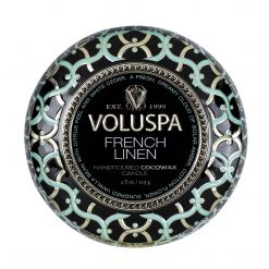 Voluspa French Linen - Mini Tin Candle Fragrances 9 Voluspa French Linen - Mini Tin Candle Fragrances