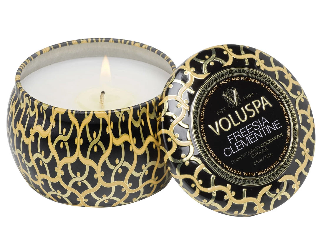 Voluspa Freesia Clementine - Mini Tin Candle 3 Voluspa Freesia Clementine - Mini Tin Candle