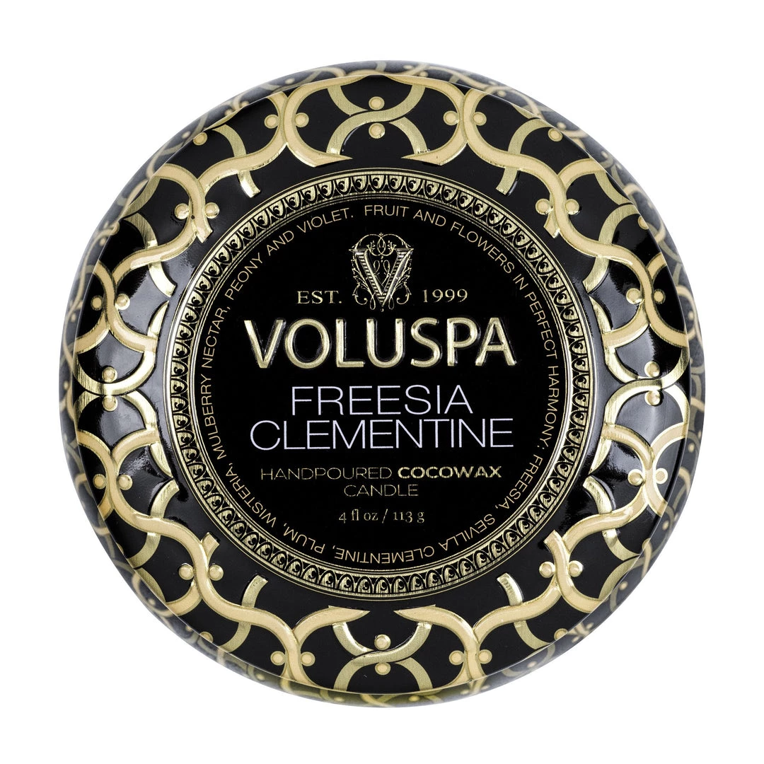Voluspa Freesia Clementine - Mini Tin Candle 4 Voluspa Freesia Clementine - Mini Tin Candle