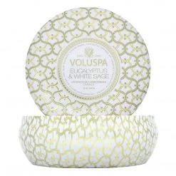 Voluspa Eucalyptus & White Sage - 3 Wick Tin Candle
