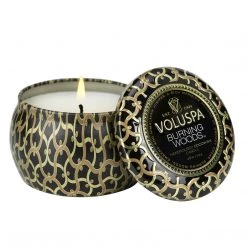 Voluspa Burning Woods - Mini Tin Candle