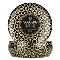 Voluspa Burning Woods - 3 Wick Tin Candle Fragrances