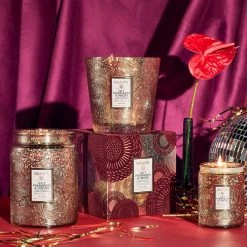 Voluspa Fragrances Gilt Pomander & Hinoki - 2 Wick Hearth Candle