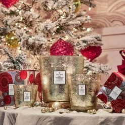 Voluspa Fragrances Gilt Pomander & Hinoki - 2 Wick Hearth Candle 6 Voluspa Fragrances Gilt Pomander & Hinoki - 2 Wick Hearth Candle