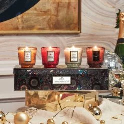 Voluspa Japonica Best-Sellers - 4 Petite Pedestal Candle Gift Set Fragrances