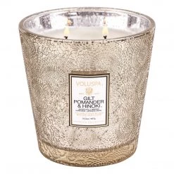 Voluspa Fragrances Gilt Pomander & Hinoki - 2 Wick Hearth Candle 7 Voluspa Fragrances Gilt Pomander & Hinoki - 2 Wick Hearth Candle