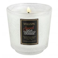 Voluspa Spiced Goji Tarocco Orange - Petite Pedestal Candle