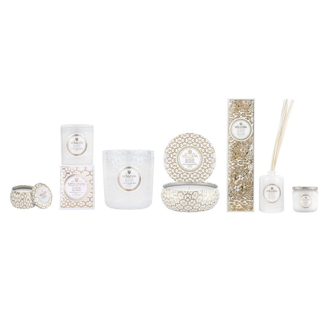 Voluspa Suede Blanc - Petite Jar Candle 3 Voluspa Suede Blanc - Petite Jar Candle
