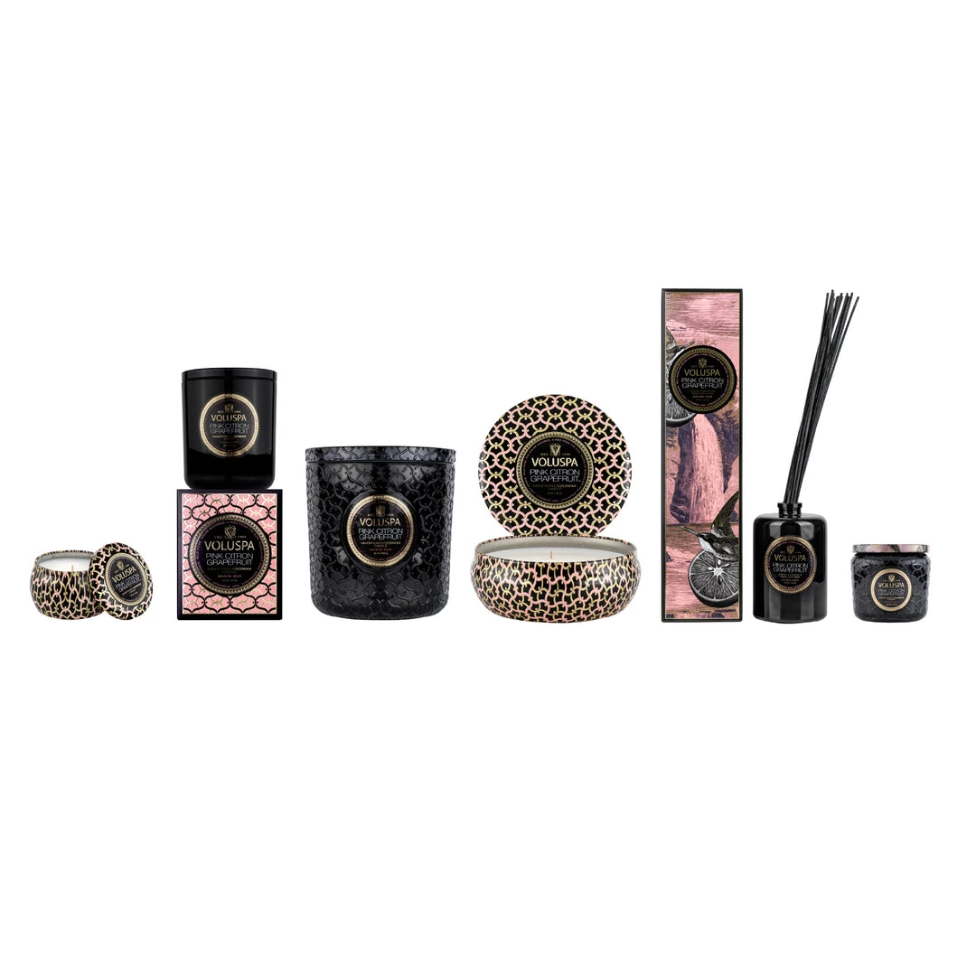 Voluspa Fragrances Pink Citron Grapefruit - Luxe Candle 6 Voluspa Fragrances Pink Citron Grapefruit - Luxe Candle