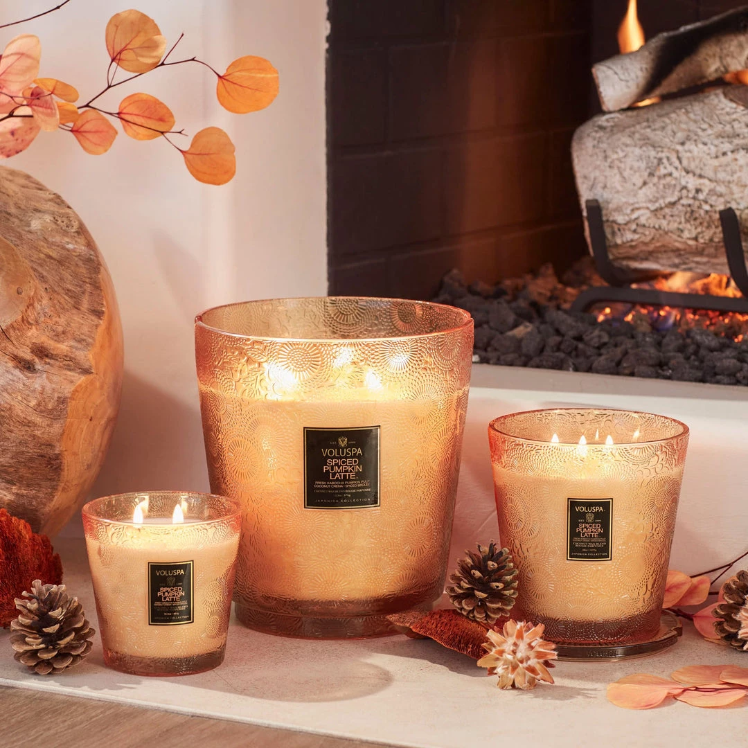 Voluspa Spiced Pumpkin Latte - 2 Wick Hearth Candle 2 Voluspa Spiced Pumpkin Latte - 2 Wick Hearth Candle
