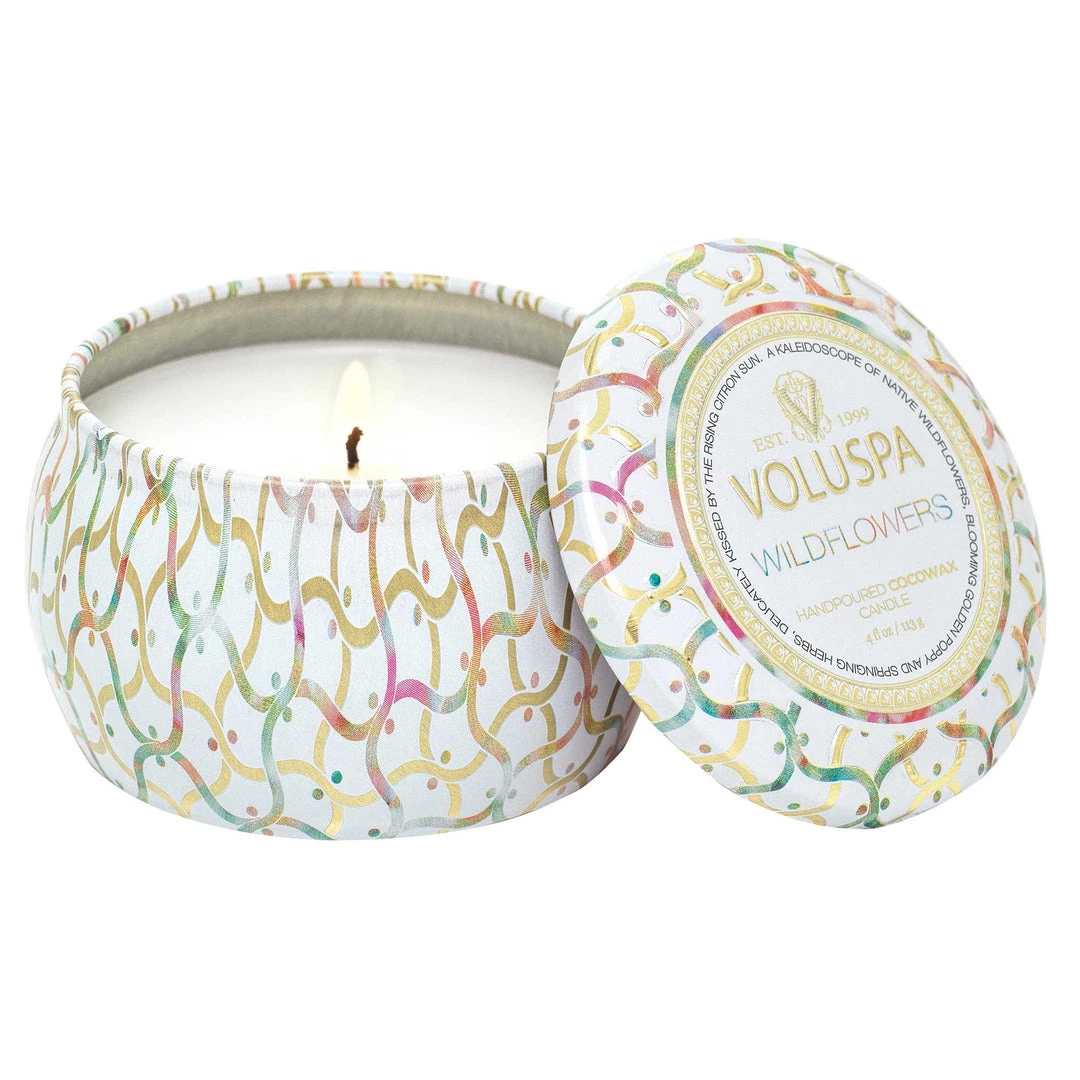 Voluspa Wildflowers - Mini Tin Candle 1 Voluspa Wildflowers - Mini Tin Candle