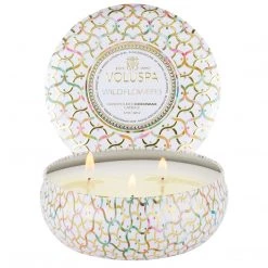 Voluspa Fragrances Wildflowers - 3 Wick Tin Candle 11 Voluspa Fragrances Wildflowers - 3 Wick Tin Candle