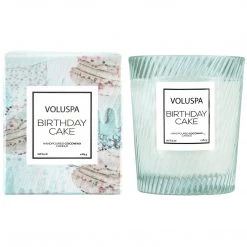 Voluspa Fragrances Birthday Cake - Textured Glass Candle