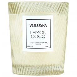 Voluspa Lemon Coco - Textured Glass Candle