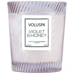 Voluspa Violet & Honey - Textured Glass Candle