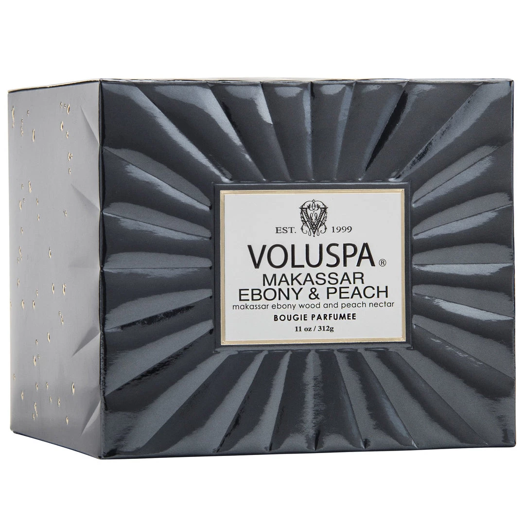Voluspa Fragrances Makassar Ebony & Peach - Corta Maison Candle 3 Voluspa Fragrances Makassar Ebony & Peach - Corta Maison Candle