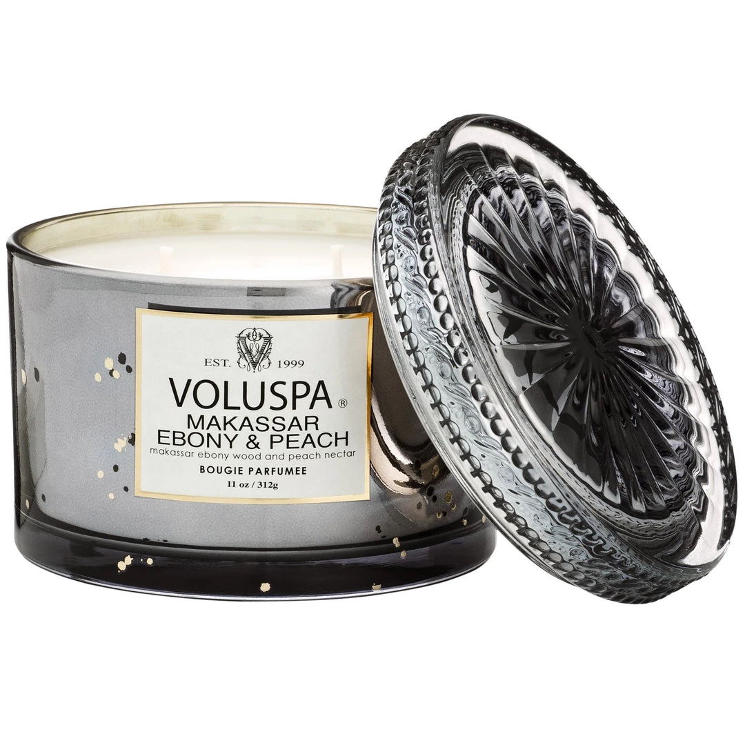 Voluspa Fragrances Makassar Ebony & Peach - Corta Maison Candle 4 Voluspa Fragrances Makassar Ebony & Peach - Corta Maison Candle