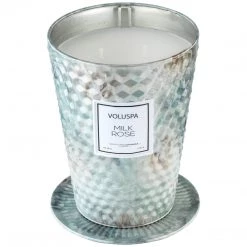 Voluspa Fragrances Milk Rose - 2 Wick Tin Table Candle