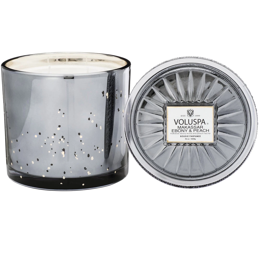 Voluspa Makassar Ebony & Peach - 3 Wick Grande Maison Candle 1 Voluspa Makassar Ebony & Peach - 3 Wick Grande Maison Candle