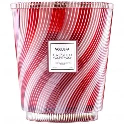 Voluspa Crushed Candy Cane - Limited Edition Hearth 5 Wick Glass Candle