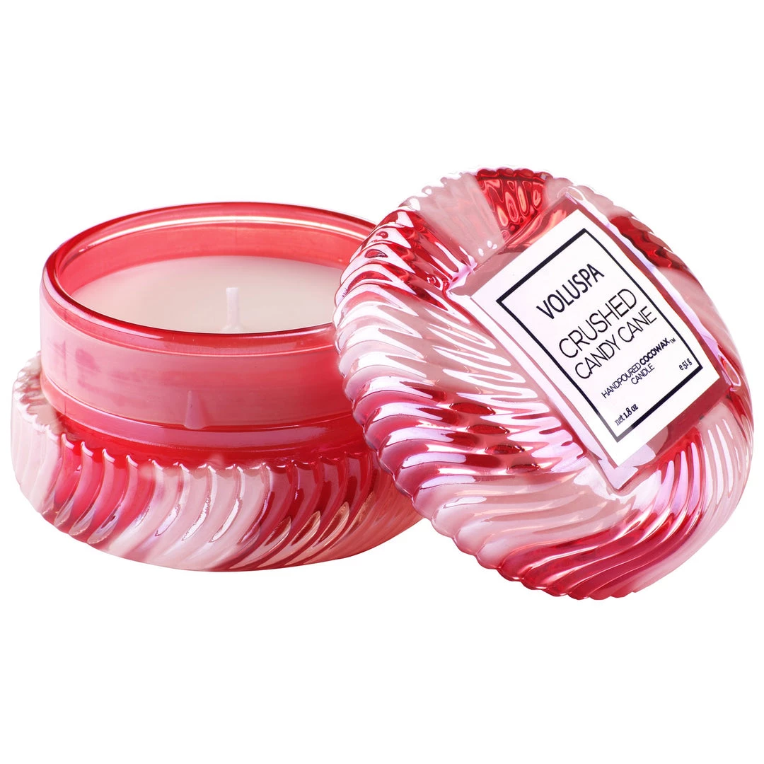 Voluspa Fragrances Crushed Candy Cane - Limited Edition Macaron Candle 2 Voluspa Fragrances Crushed Candy Cane - Limited Edition Macaron Candle