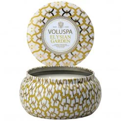 Voluspa Fragrances Elysian Garden - 2 Wick Maison Tin Candle