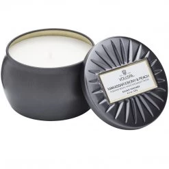 Voluspa Fragrances Makassar Ebony & Peach - Mini Tin Candle