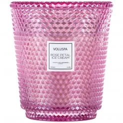 Voluspa Rose Petal Ice Cream - 5 Wick Hearth Candle Fragrances