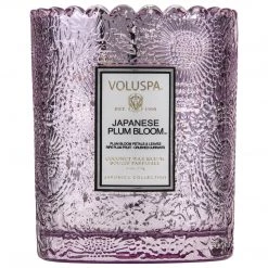 Voluspa Japanese Plum Bloom - Scalloped Edge Candle