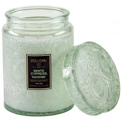 Voluspa White Cypress - Large Jar Candle