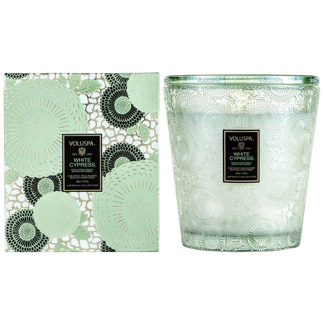 Voluspa White Cypress - 3 Wick Hearth Candle Fragrances 2 Voluspa White Cypress - 3 Wick Hearth Candle Fragrances
